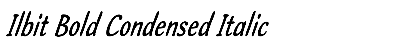 Ilbit Bold Condensed Italic